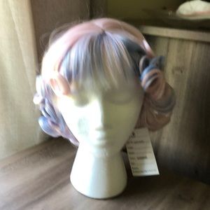 Gothic Lolita Wigs “Curly pink and blue bob” wig